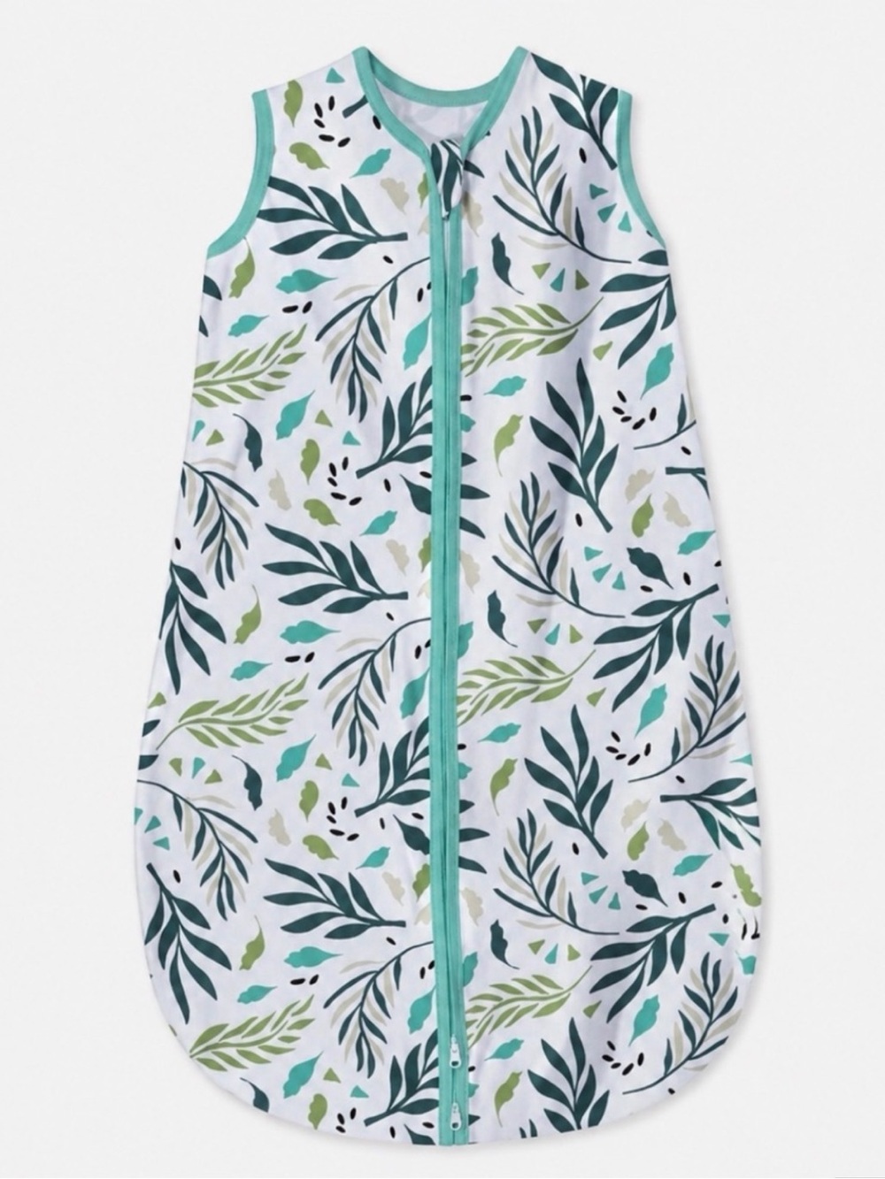 Children NWT Sleepsack Swaddle in Teal Leaf Print -